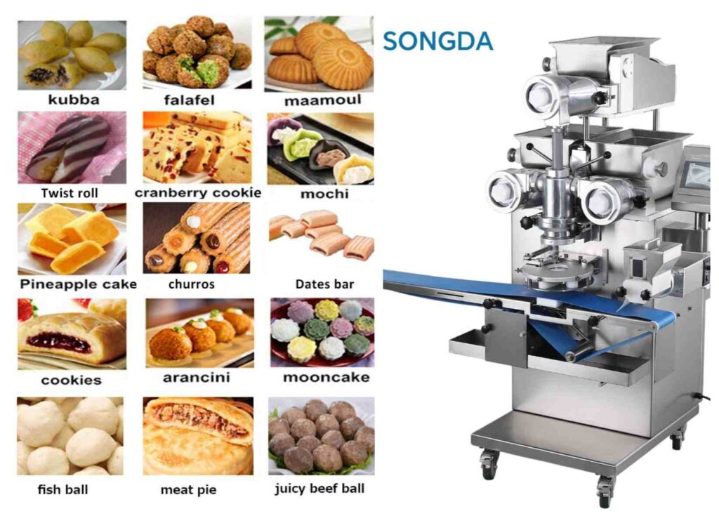 encrusting machine for making mooncakes