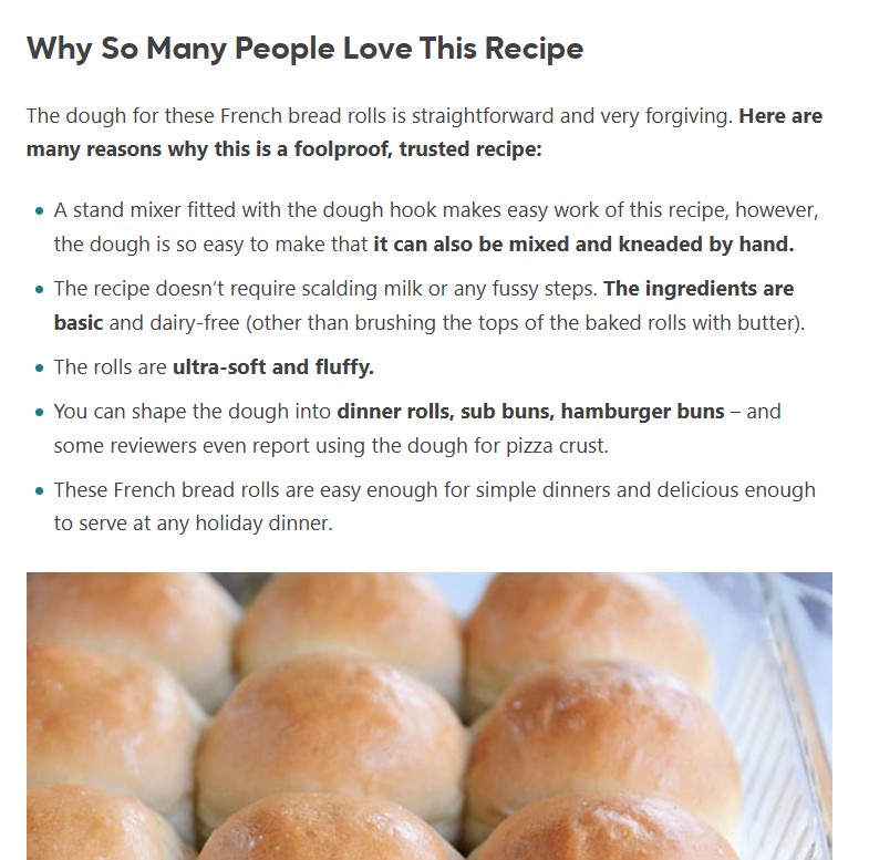 french bread rolls
